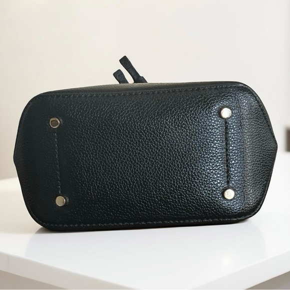 Kate Spade Mini Black Leather Bucket Top Handle Handbag! - Picture 5 of 9